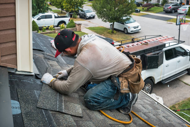Professional Roofing technician working in Lincroft, NJ